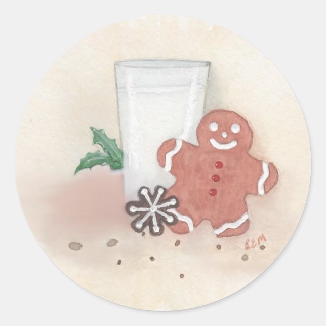 Christmas Cookies Classic Round Sticker (Front)