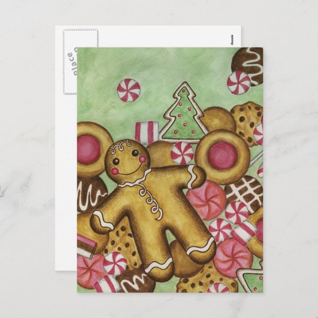 Christmas Cookies Close Up Postcard (Front/Back)