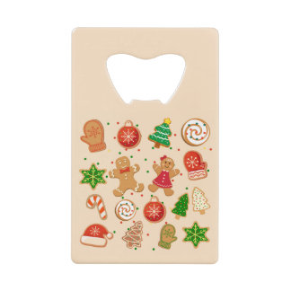 Christmas Cookies Credit Card Bottle Opener