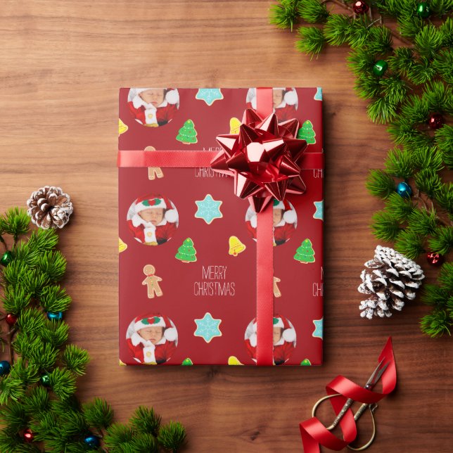 Christmas Cookies Custom Photo Wrapping Paper (Holiday Gift)