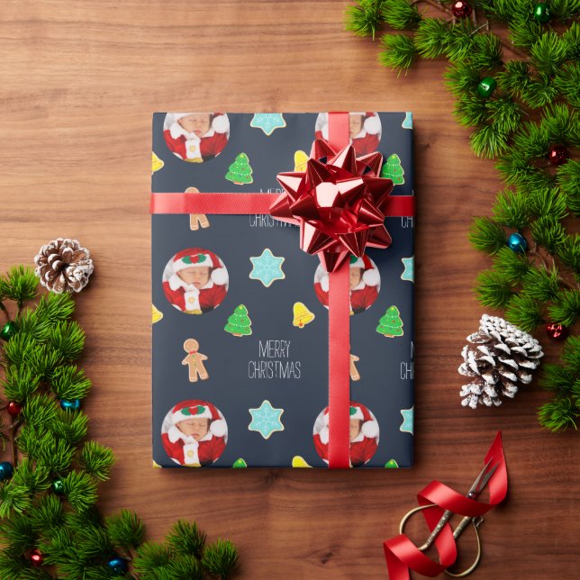 Christmas Cookies Custom Photo Wrapping Paper (Holiday Gift)
