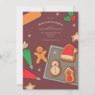 Christmas Cookies Decorating Party Invitation