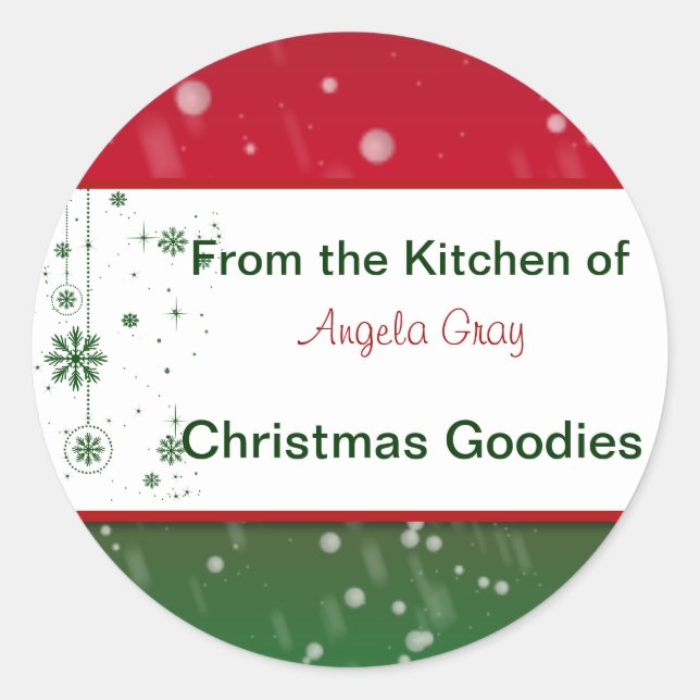 Christmas Cookies Exchange From the Kitchen Baking Classic Round Sticker (Front)