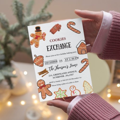 Christmas Cookies Exchange Party  Invitation