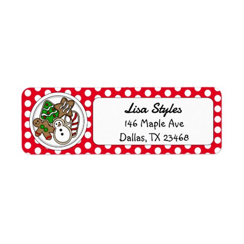 Christmas Cookies Festive Holiday Label