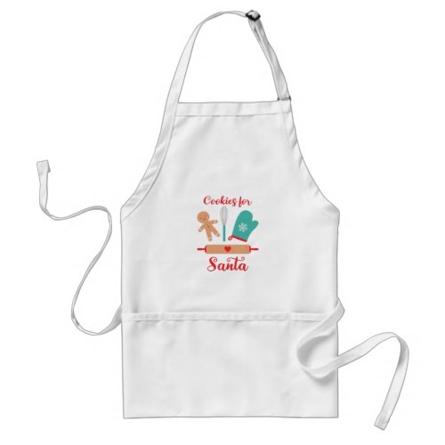 Christmas Cookies For Santa Adult Apron