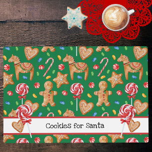 Christmas Cookies for Santa Green Placemat