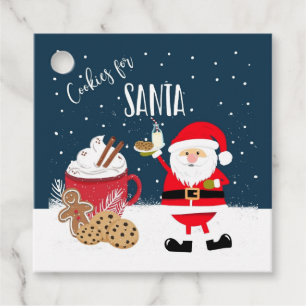 Christmas cookies for santa milk Christmas Eve Favor Tags