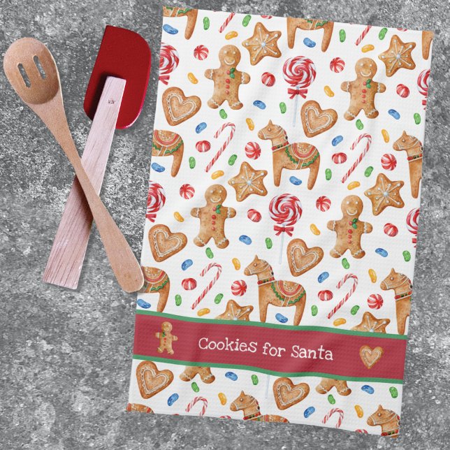 Christmas Cookies for Santa White  Kitchen Towel (Creator Uploaded)