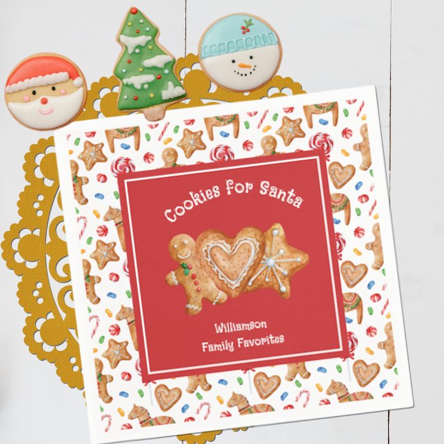 Christmas Cookies for Santa White Napkins (Creator Uploaded)