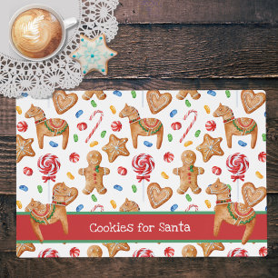 Christmas Cookies for Santa White Placemat