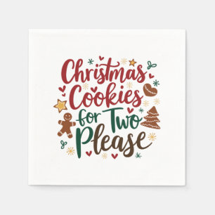 Christmas Cookies For Two Please Pregnancy Xmas Napkins