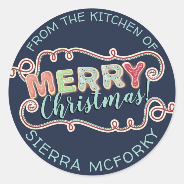 Christmas cookies from the kitchen of sticker (Front)