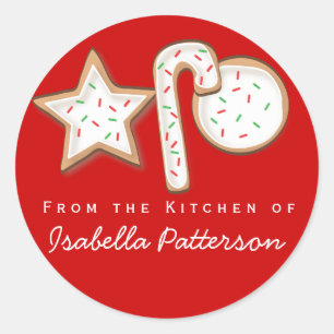 Christmas Cookies From the Kitchen Sticker Red
