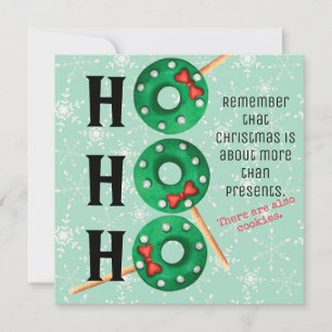 Christmas Cookies Funny Ho Ho Ho Holiday Card