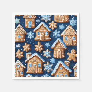 Christmas cookies ginger breadman Winter holiday   Napkins