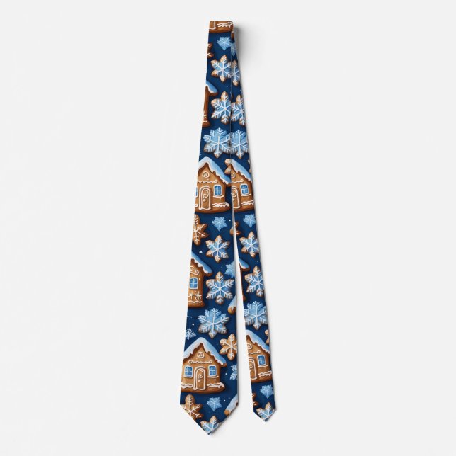 Christmas cookies ginger breadman Winter holiday   Neck Tie (Front)