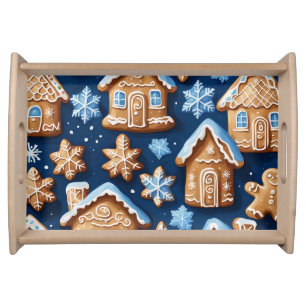 Christmas cookies ginger breadman Winter holiday   Serving Tray