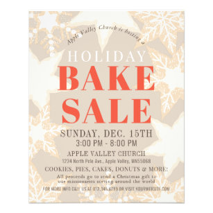 Christmas Cookies Holiday Bake Sale Beige Flyer