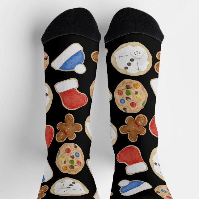 Christmas Cookies Holiday Crew Socks (Top)