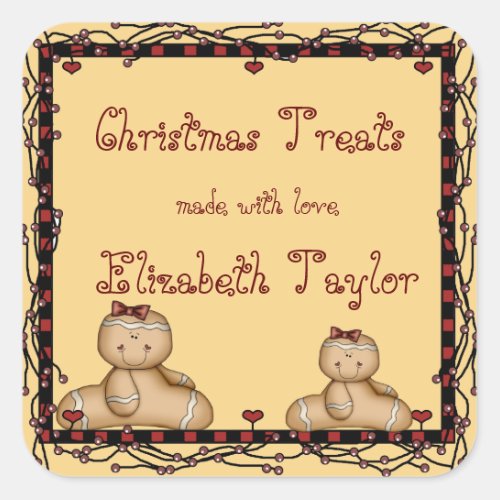 Christmas Cookies Holiday Gingerbread Sticker