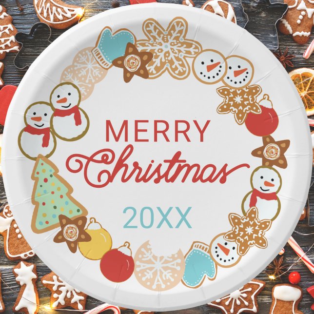 Christmas Cookies Holiday Paper Plates (Creator Uploaded)