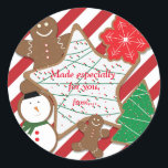 Christmas Cookies Holiday Party Exchange Sticker<br><div class="desc">Christmas Cookies Holiday Party Exchange Sticker.</div>