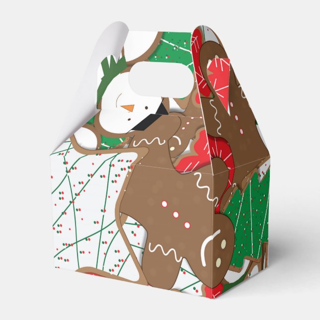 Christmas Cookies Holiday Party Favor Box (Front Side)