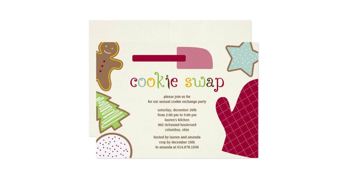 Christmas Cookies Holiday Party Invitations | Zazzle