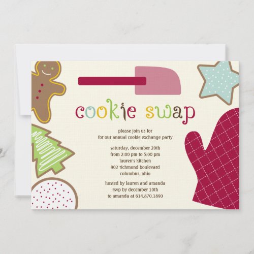 Christmas Cookies Holiday Party Invitations