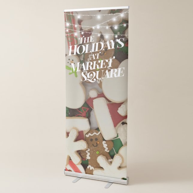 Christmas Cookies Holiday Photo Vertical Retractable Banner (3/4)