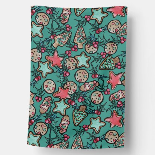 Christmas Cookies House Flag
