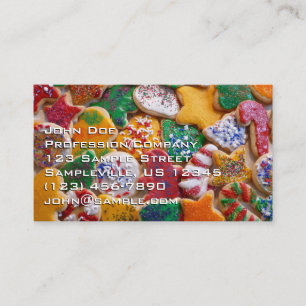 Christmas Cookies I Colorful Holiday Baking Business Card