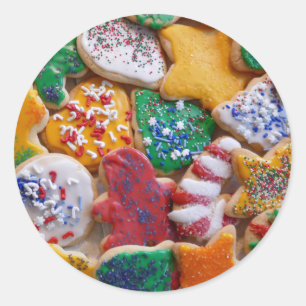 Christmas Cookies I Colorful Holiday Baking Classic Round Sticker
