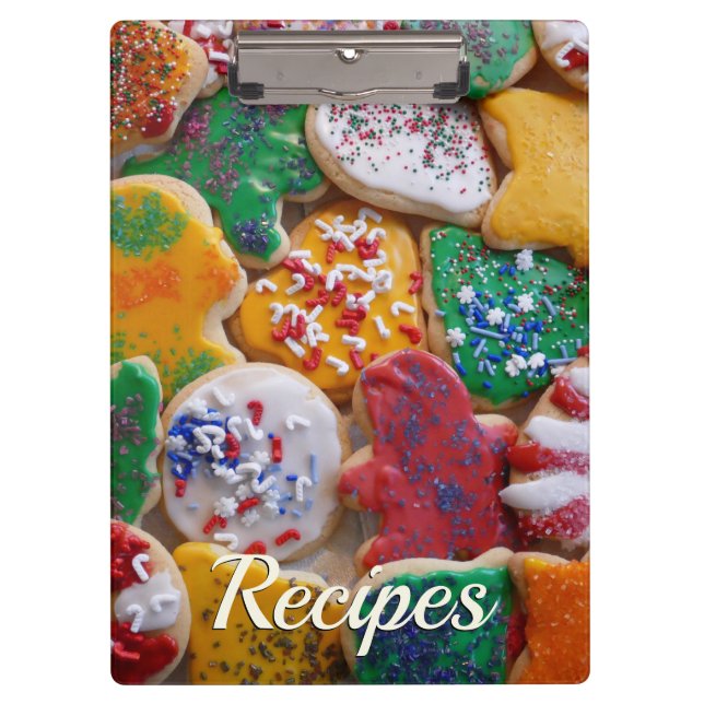 Christmas Cookies I Colorful Holiday Baking Clipboard (Front)