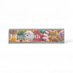 Christmas Cookies I Colorful Holiday Baking Desk Name Plate