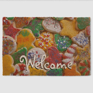 Christmas Cookies I Colorful Holiday Baking Fiber Doormat
