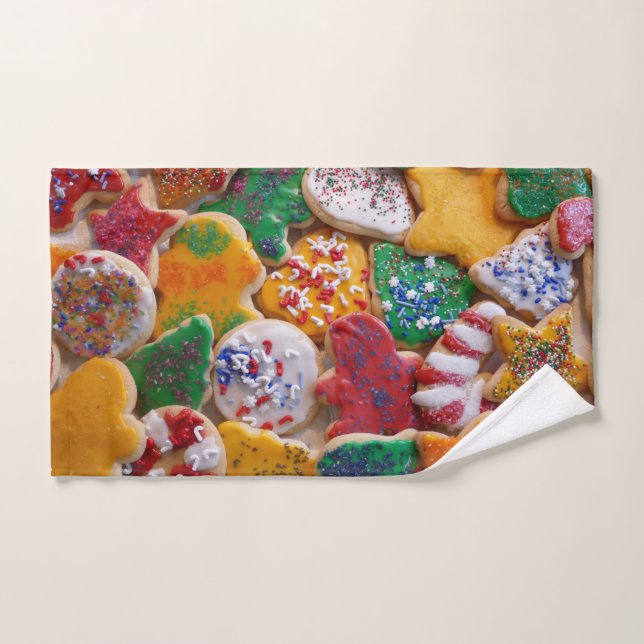 Christmas Cookies I Colorful Holiday Baking Hand Towel (Hand Towel)