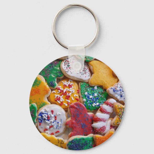 Christmas Cookies I Colorful Holiday Baking Keychain (Front)