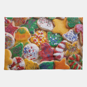 Christmas Cookies I Colorful Holiday Baking Kitchen Towel