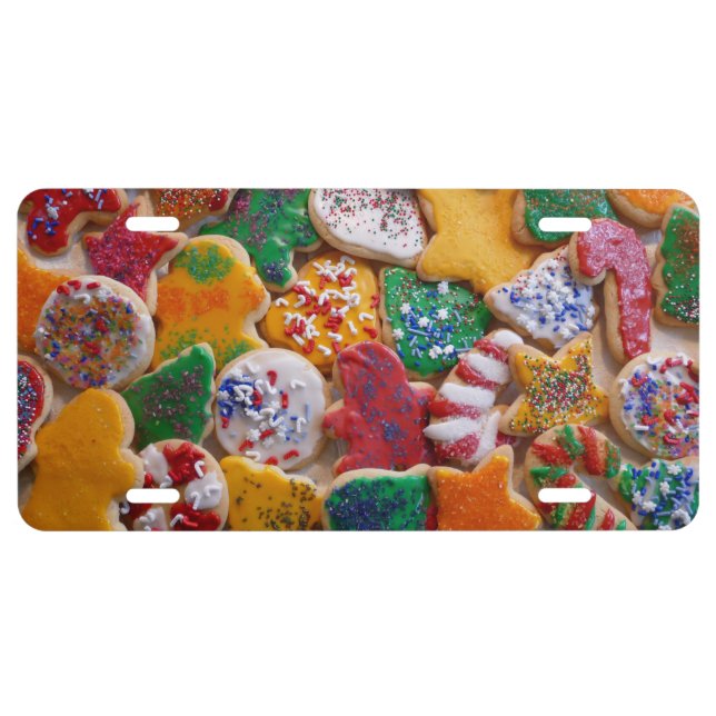 Christmas Cookies I Colorful Holiday Baking License Plate (Front)