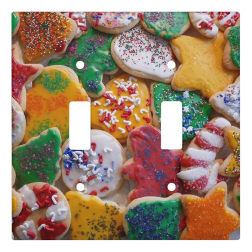 Christmas Cookies I Colorful Holiday Baking Light Switch Cover