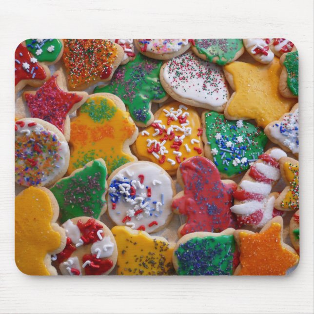 Christmas Cookies I Colorful Holiday Baking Mouse Pad (Front)