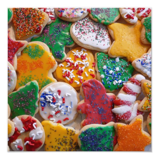 Christmas Cookies I Colorful Holiday Baking Photo Print (Front)