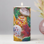 Christmas Cookies I Colorful Holiday Baking Pillar Candle
