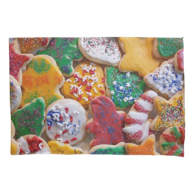 Christmas Cookies I Colorful Holiday Baking Pillow Case (Front)