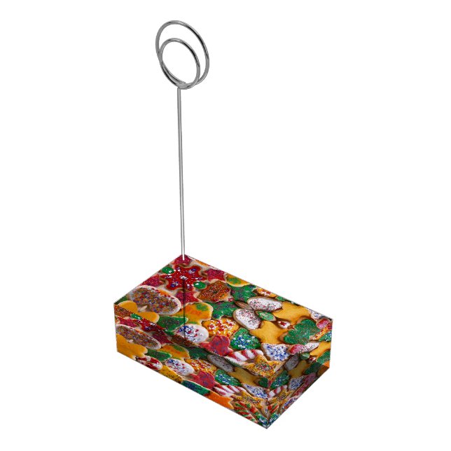 Christmas Cookies I Colorful Holiday Baking Place Card Holder (Corner)