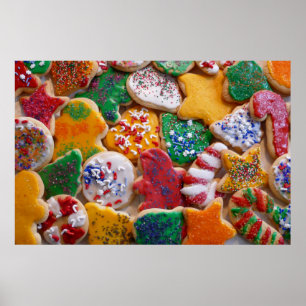 Christmas Cookies I Colorful Holiday Baking Poster