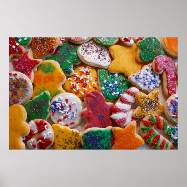 Christmas Cookies I Colorful Holiday Baking Poster (Front)