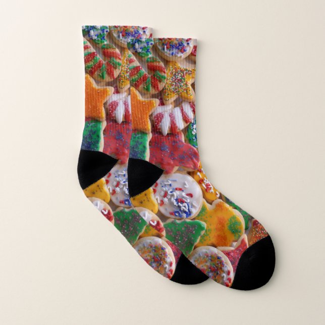 Christmas Cookies I Colorful Holiday Baking Socks (Pair)